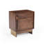 Tables de chevet en bois peu encombrantes, finition noyer avec rangement moderne
