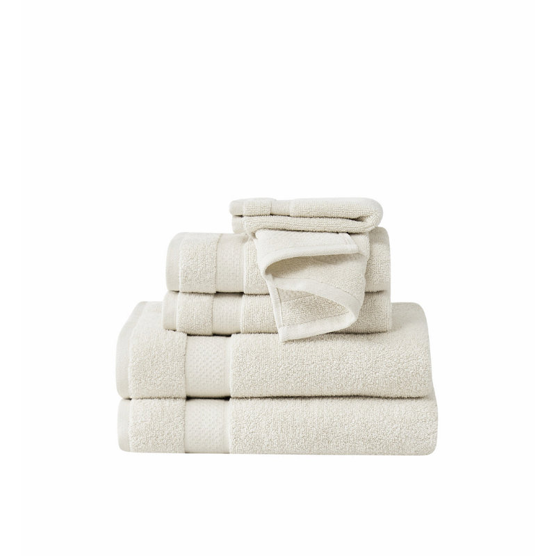 Ensemble de serviettes 6 pièces Trely Soft, Ivoire ivoire