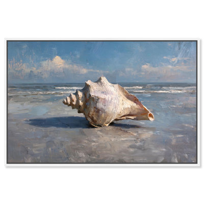 «Memory of the Sea», reproduction d'art sur toile par Art Remedy, cadre blanc, 24 x 16