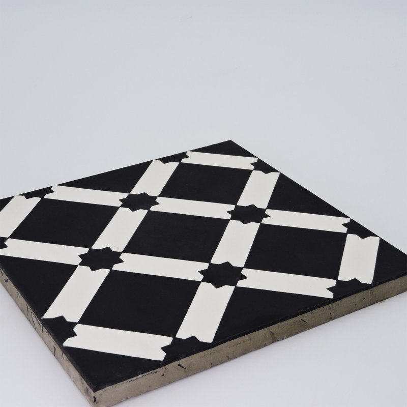 Ait Baha 8" x 8" Cement Patterned Wall & Floor Tile