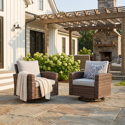 chaises de patio en osier