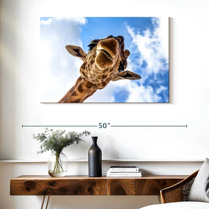 Curieuse girafe Brampt, H 26 po x l 39 po