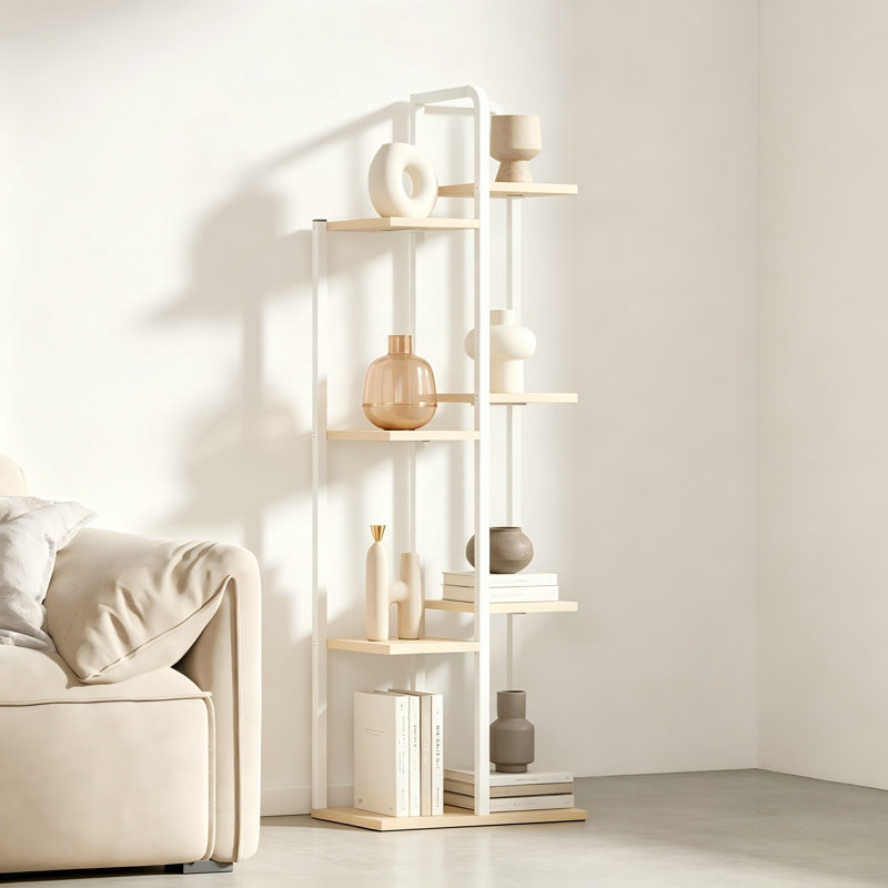 Support pour plante en coin 50 po à 7 niveaux avec lumières de croissance, intérieur, White
