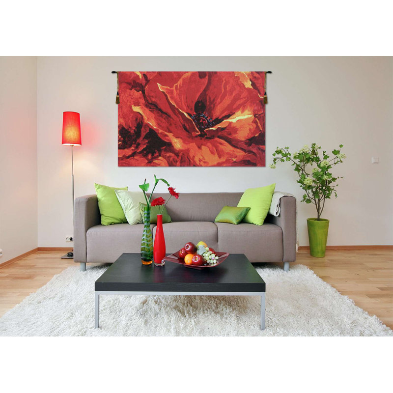 Loom Woven Cotton Blend Wall Hanging, 20" H x 33" W x 0.15" D