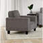 Fauteuil d'appoint capitonné gris anthracite rembourré-394694609