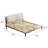 High-quality solid wood upholstered bed with ash wood frame, easy assembly-575595247