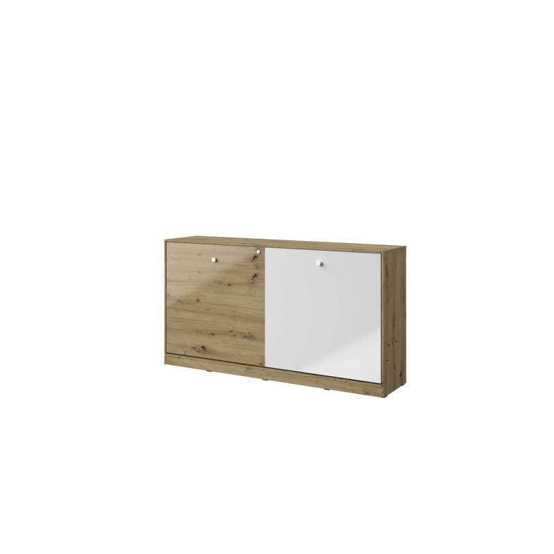 Nantes Sleigh Bed, White high gloss