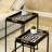 Avron Metal Nesting Table for Living Room Furniture, Modern Nest of End Table, Side Tables with Glass Top