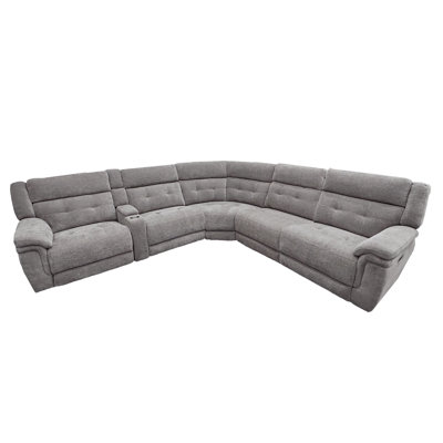 Maryellen Upholstered Power Reclining L-Shaped Sectional Reversible