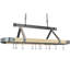 Signature 45" Oval Ceiling Pot Rack Hammered Steel w Maple & 18 Hooks