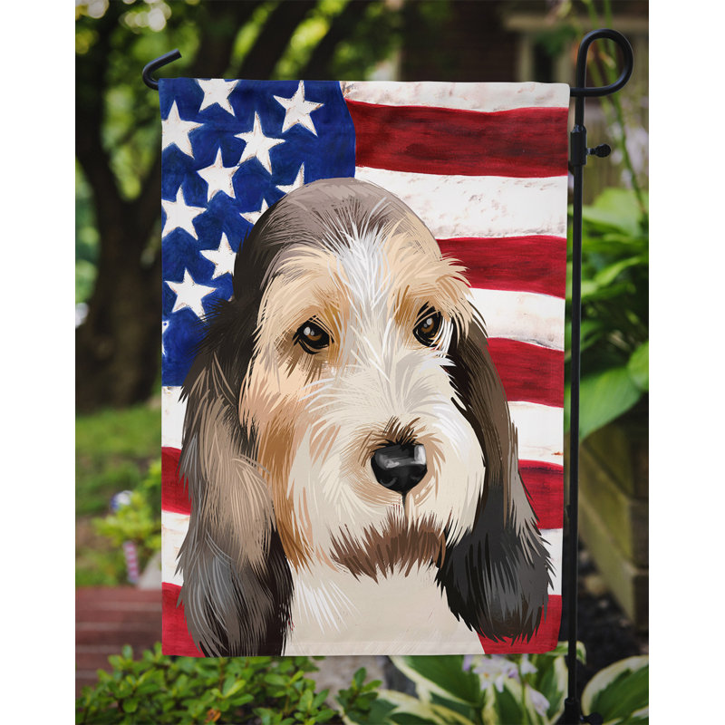 Polyester à 2 côtés 15 x 11 po drapeau de jardin, Grand Basset Griffon Vendeen