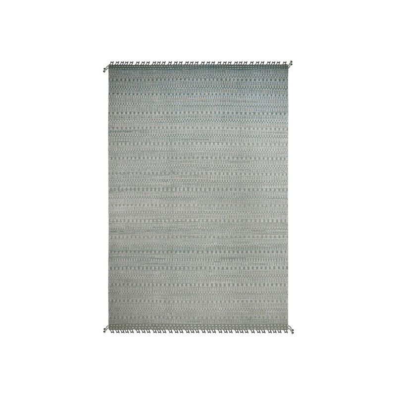 Tapis oriental rectangulaire en laine vert noué à la main 9 pi 7 po x 14 pi 3 po - MOA10220830