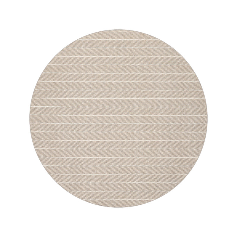 Tapis oriental brun clair tissé à la main multicolore tissé à plat contemporain, Rond 5 pi