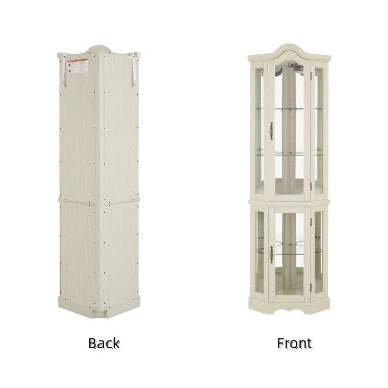 Illuminated Glass Corner Display Cabinet