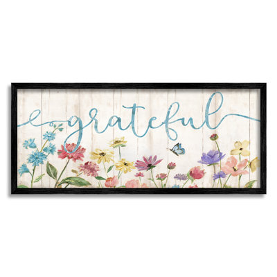 «Grateful Sentiment Spring Wildflower Garden» par Nan - impression