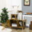 Cat Tree with Litter Box Enclosure, Hammock and Scratching Posts Pad