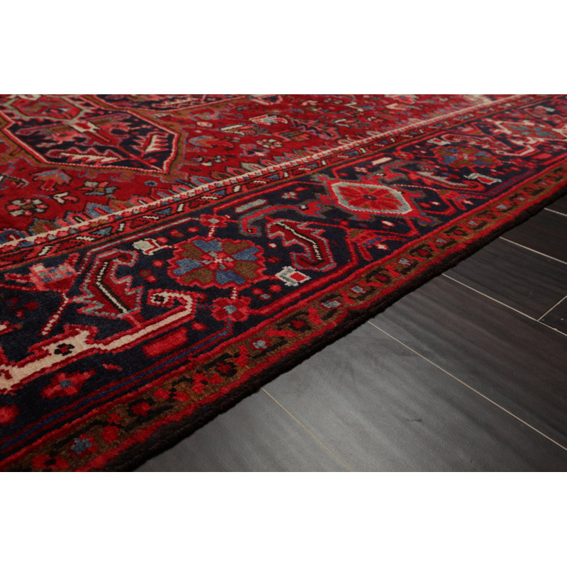 Tapis de zone en laine 9 pi x 13 pi noué la à la main one-of-kind-heriz Annies