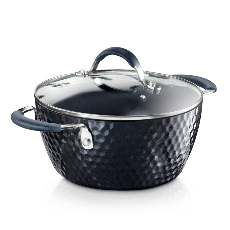 Nutrichef Durable Non-Stick Cooking Pot - High-Qualified Kitchen Cookware With See-Through Tempered Glass Lids, 2.1 Quarts, Works With Model: NCCW11DS), One Size, Blue - Nutrichef PRTNCCW11DSCP