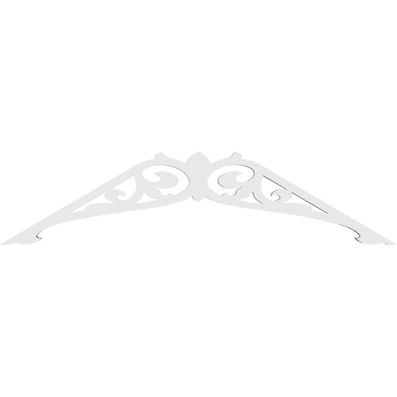 Carrillo Signature Urethane Gable Pediment, Primed Tan, 10.5"H x 36"W, 7/12