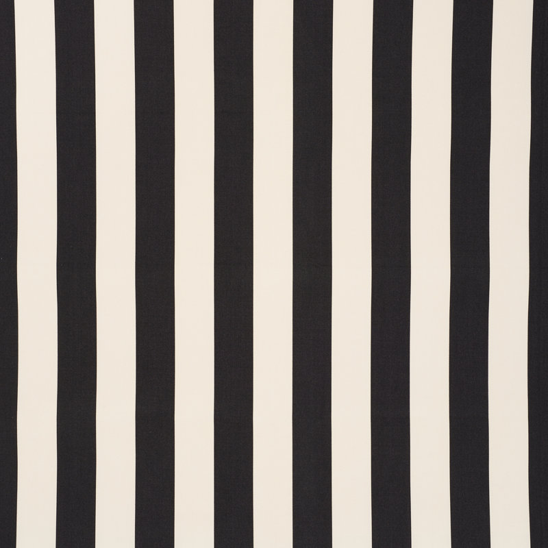 Cabana Stripe Indoor/Outdoor Fabric, Black