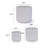 Set of 3 Grid Ceramic Flowerpot, Modern Planter for Patio, Garden, Windowsill-698593218