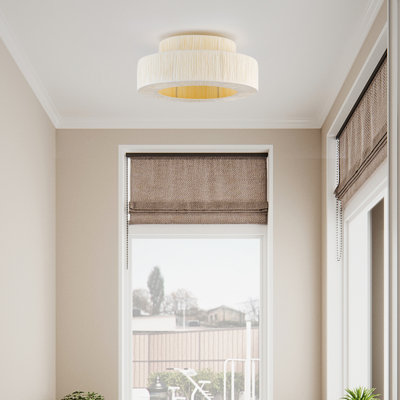 Luminaire encastré à abat-jour cylindrique moderne en métal 17,7 po Abbie