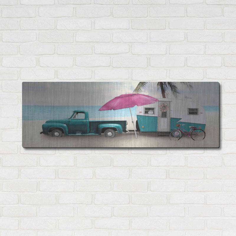 «Beach Camping With Bike» par Lori Deiter, H 16 po x l 48 po