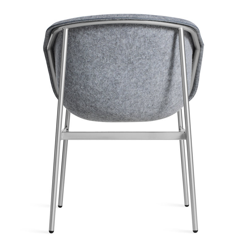 Past Life Upholstered Arm Chair, Silver, Light Gray