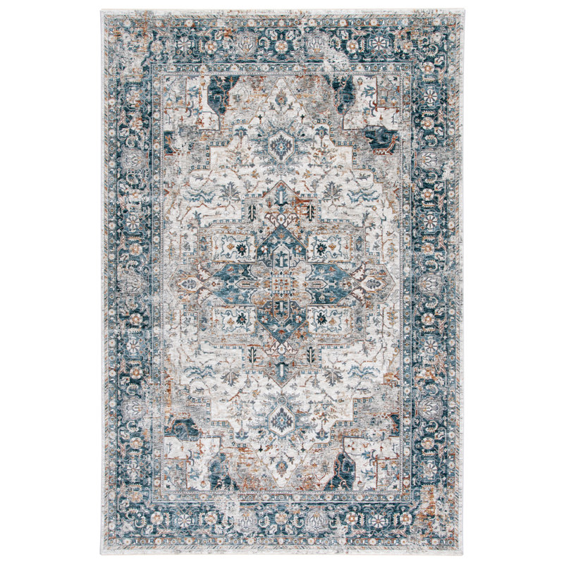 Tapis ivoire / bleu clair Dream 723, Rectangle 4 pi x 6 pi