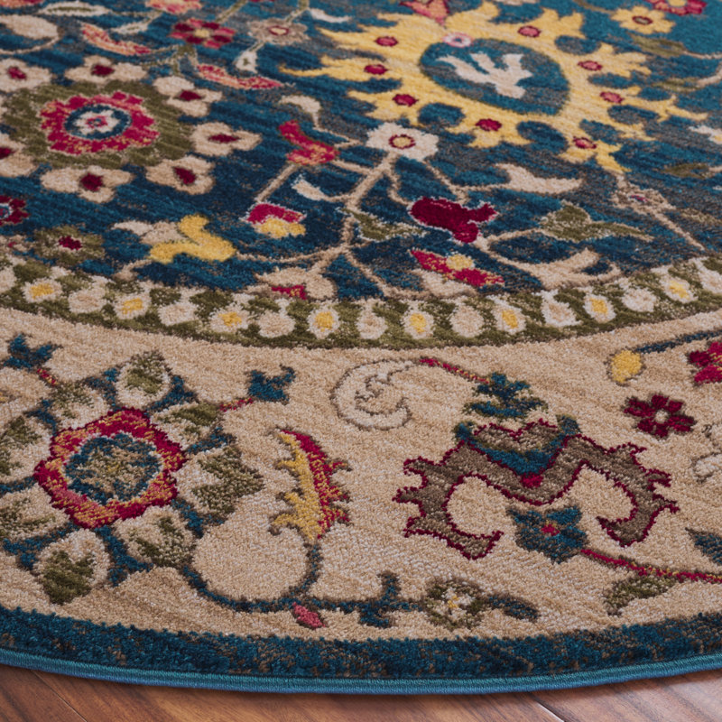 Tapis performance oriental Kurtz, Rectangle 9 pi x 12 pi 6 po, Blue/Tan