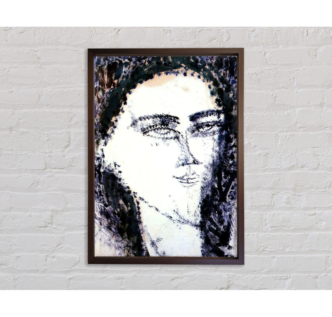 Gerahmtes Leinwandbild Modigliani Head 2