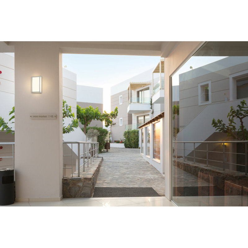 Kordian Outdoor LED Wall Mount, White