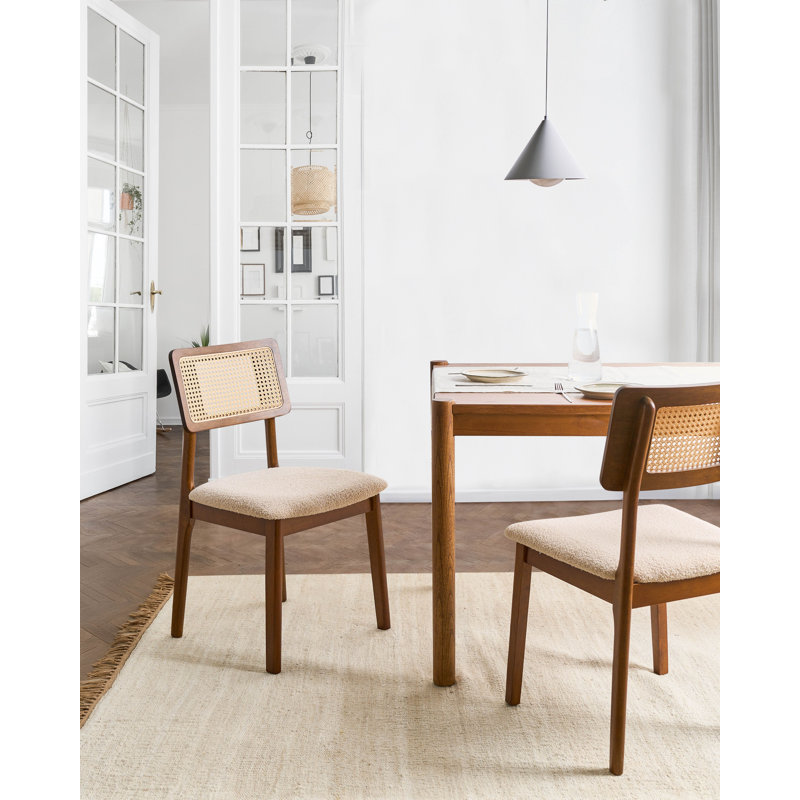 47cm H Polyester Upholstered Side Chair, Brown