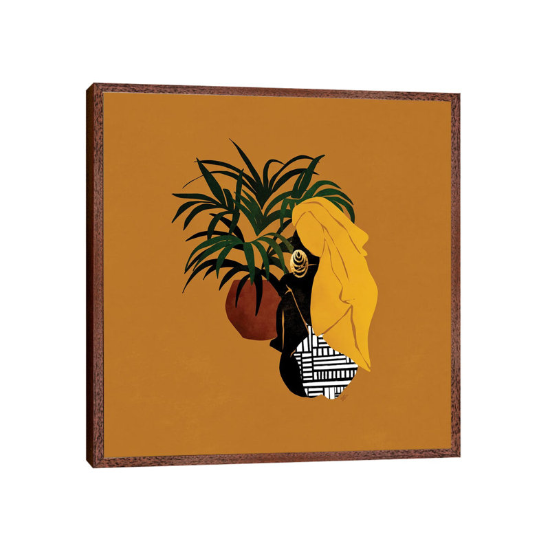 India by Bria Nicole - Print on Canvas, 66.04 cm H x 66.04 cm W, Classic Brown Wood Framed
