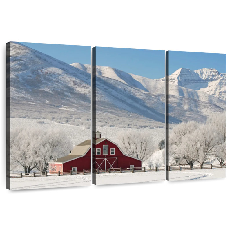 Alvord Barn In Snow, 20" H x 33" W