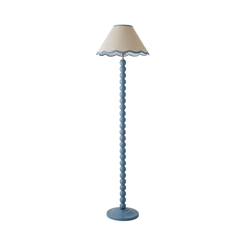 Bobbles 144cm Traditional Floor Lamp, White/Blue, Powder Blue