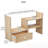 Simple Solid Wood Desktop Student Bookshelf, Desktop Storage Shelf Office Desk File Organizer Cabinet Storage Shelf With Drawer (Type-A (Oak+White)), 2-Tier