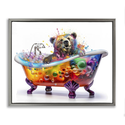 "Modern" Bold Bubble Bath, art mural encadré par Mary Cunningham
