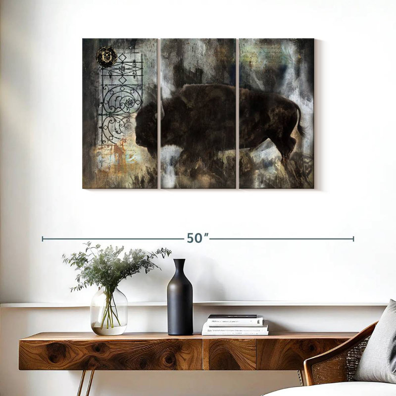 Brampt Wandering Buffalo, 24" H x 38" W