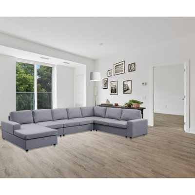 Canapé modulaire réversible modulaire à 7 places 146,5 po Hayden
