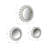 Rounded Decorative Wall Mirror Featuring Various Size Mirrors - Statement Mirror Ideal for Bathroom Vanity or Entryway Accent - Large Wall Mirror Complements Living Room Decor - Set 3, 18", White
