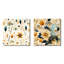 Campion - Ensemble de 2 carrés à motif floral en métal-102678146