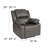 Arland Contemprary Faux Leather Pillow Back Recliner-1815504420