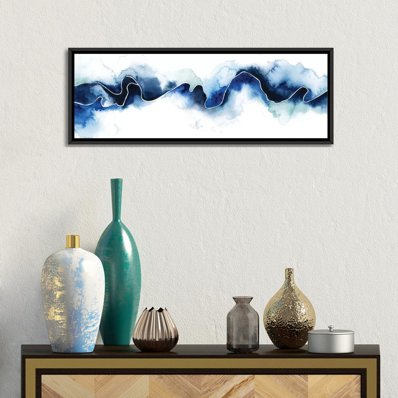 «Glacial Break III», impression sur toile, H 16 po x l 48 po x P 1,5 po, Toile avec cadre noir