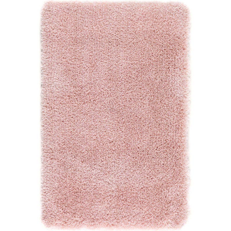 Tapis de bain Ebern Designs, Rose barbe à papa