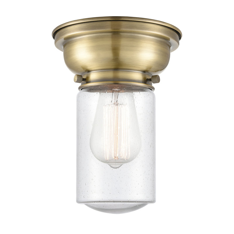 Plafonnier encastré 1 lumière 6,25 po Saroyan, Grainé, Ampoule non incluse, Laiton antique