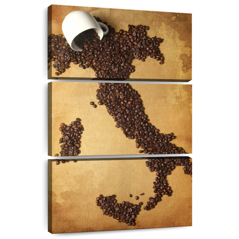 Yarlin Italian Coffee Map, 32" H x 20" W
