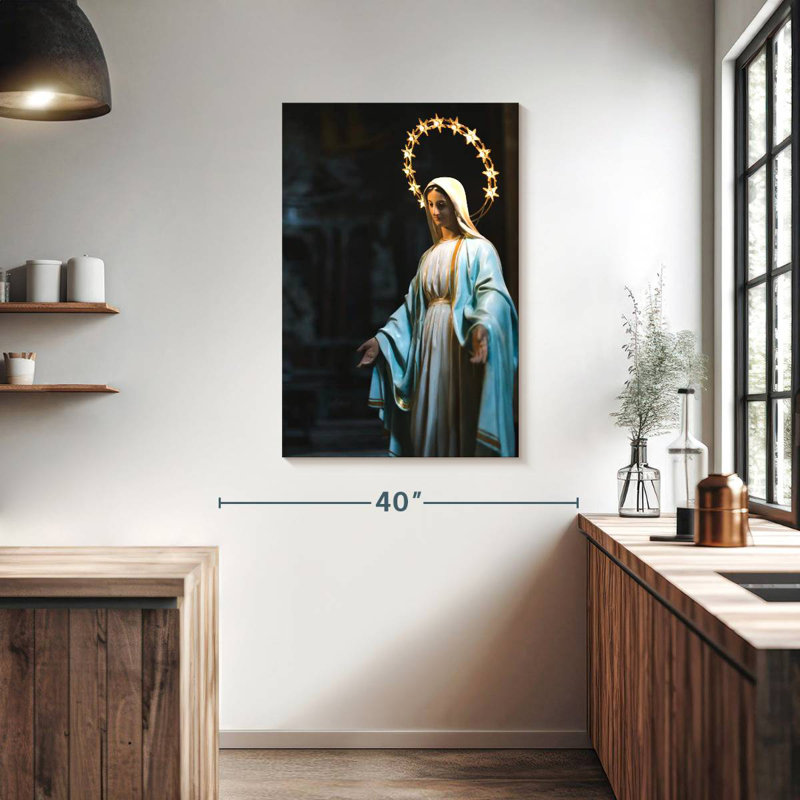 Statue Adella de la Vierge Marie, H 39 po x l 26 po