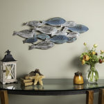 School of Fish Coastal Metal Wall Decor