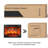 72" Electric Fireplace Tv Stand With Mantel & Led Flames – Fits 80" Tvs, Remote Control, White Storage Media Console-1351607604